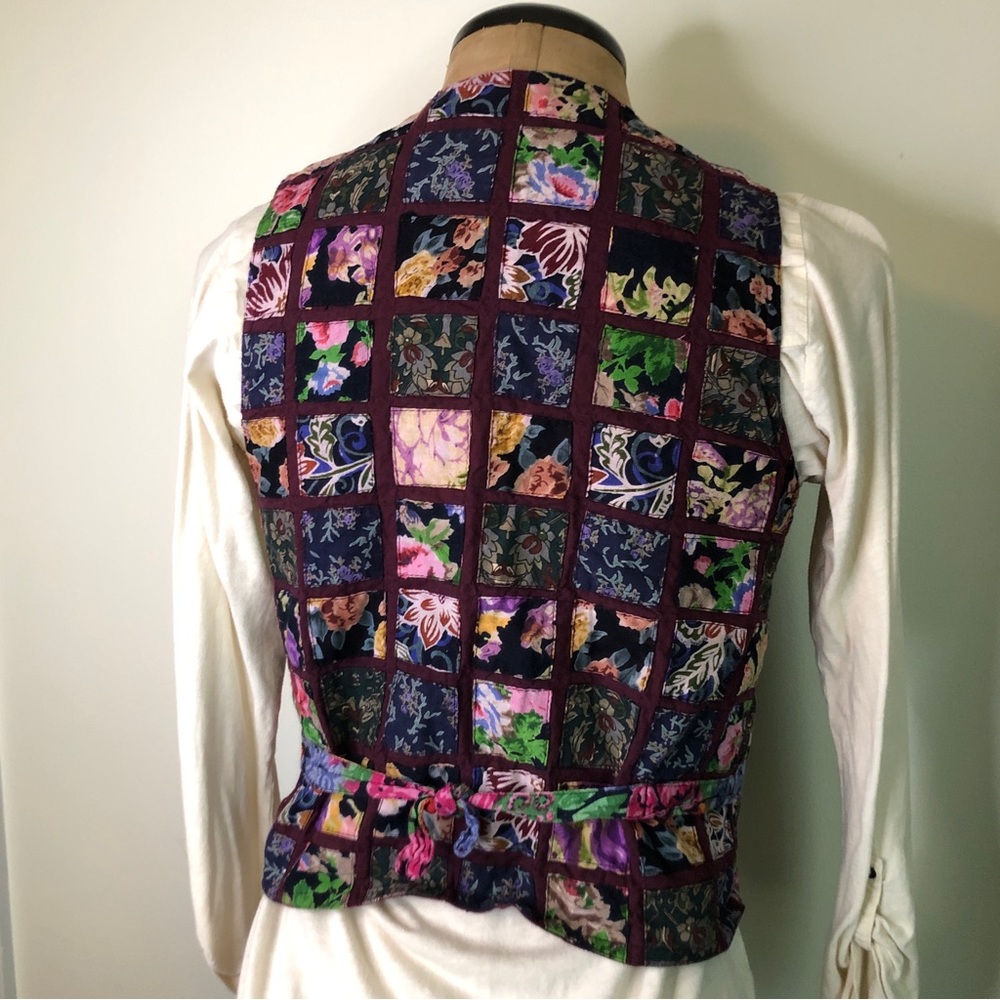 Vintage Patchwork Cotton Vest - image 4